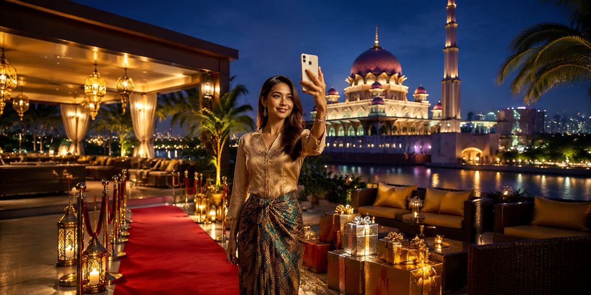 Pemain Malaysia menikmati permainan meja kasino dalam talian melalui telefon pintar di Putrajaya